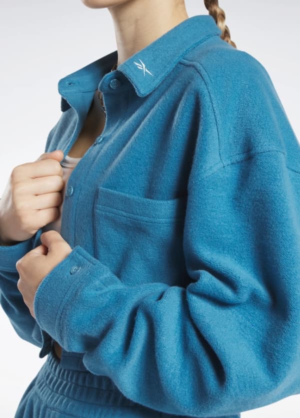 Reebok dame blå skjorte med knapper L 0AXA3* L 0_X BAGGRUNDE