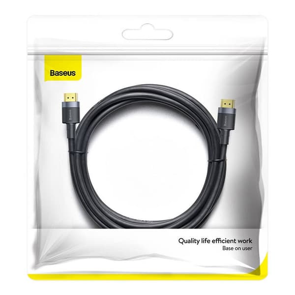 Baseus Cafule HDMI 2.0-kabel, 4K, 3D, 1m (svart-grå)