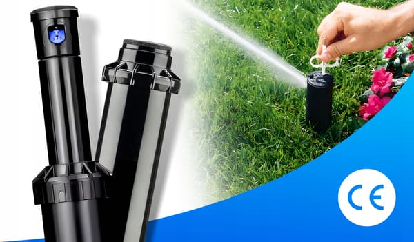 360° ROTERANDE TRÄDGÅRDSSPRINKLERE FÖR BEVATTNING + MUNSTYCKER 12 st