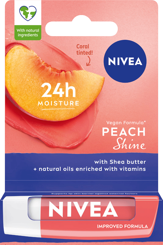 NIVEA Närande läppbalsam Peach Shine 4,8g
