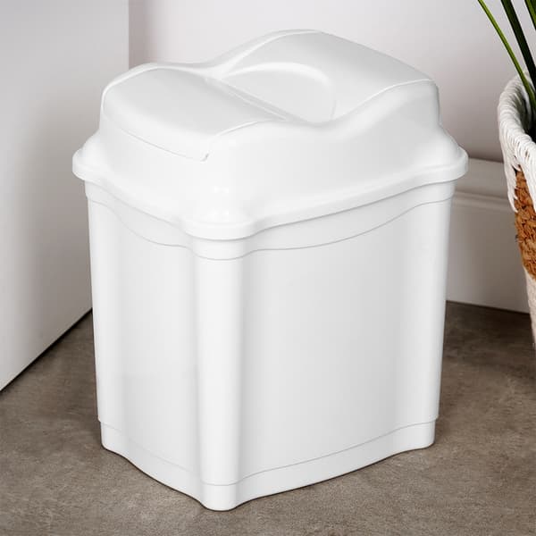 Plast sopbehållare vit 5 l