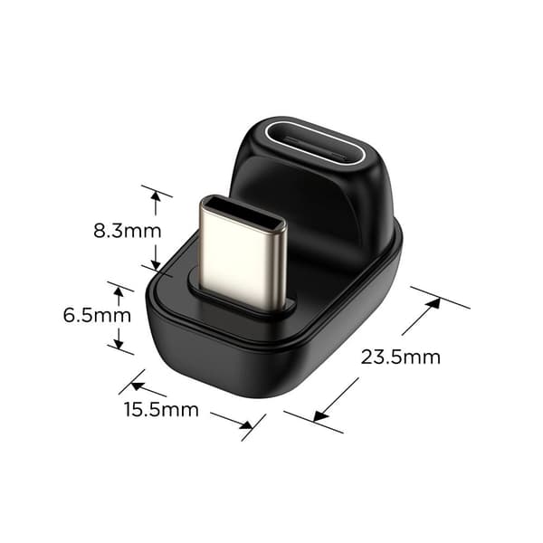 Tech-Protect Ultraboost AA04 USB-C vinklad adapter - svart