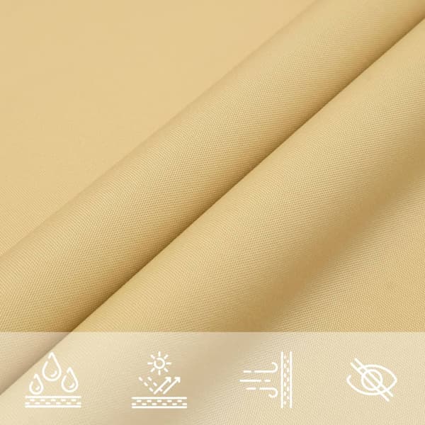 vidaXL solsejl, sand, 3x3 m, 100% polyester