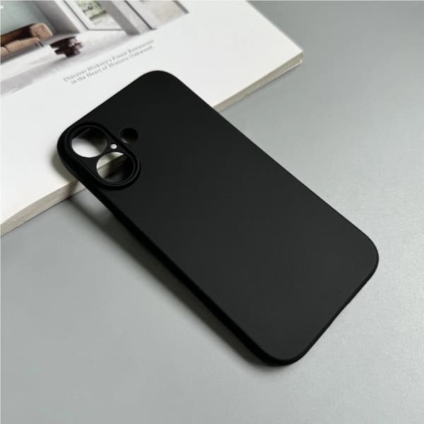 Blødt cover til iPhone 16 Plus - Sort