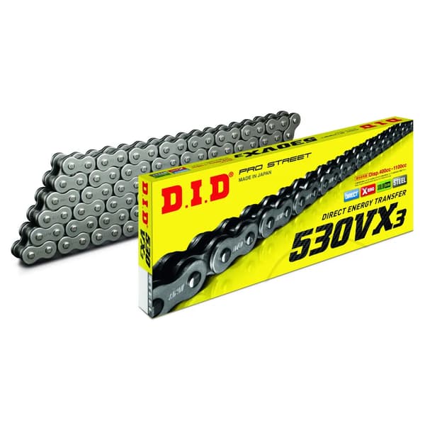 DID 530VX3/118 X-Ring åben drivkæde med nitte