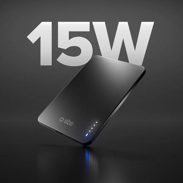 SBS Magnetisk Powerbank 3000mAh 15W MagSafe Grå