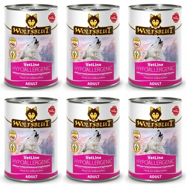 Wolfsblut VetLine Hypoallergeniskt våtfoder för hundar 6 x 395 g