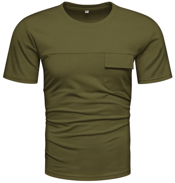 Herrblå bomulls-T-shirt med Recea-tryck L