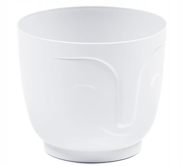 Vit plastkruka Atena 18x16 cm