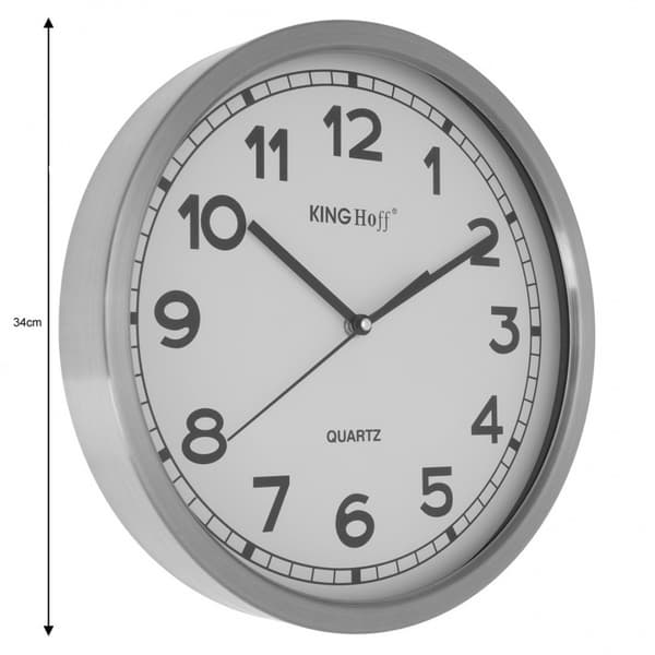 STÅLKLOCKA 34CM FLÖDANDE MEKANISM KH-5026