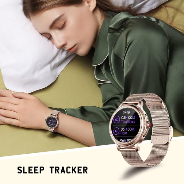 SMARTWATCH 1,2" HD iOS Android Bluetooth PULSSKRIDTTÆLLER 2 REMME GULD