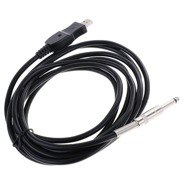 Guitarinterface adapter JACK 6,3 mm - USB 2.0 A kabel på 3 m