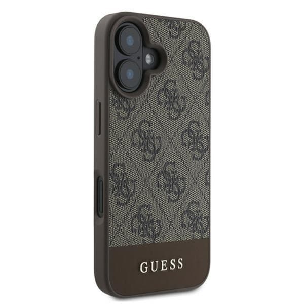 Guess 4G Bundstribe - iPhone 16 Plus Etui (Brun)