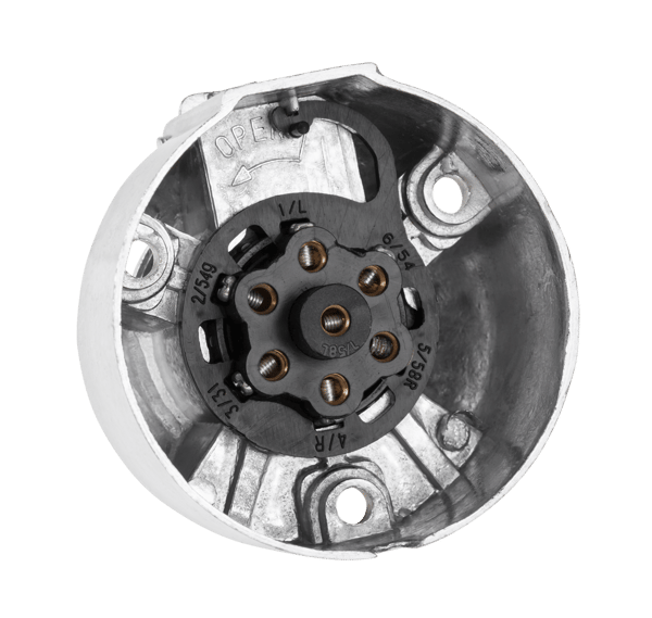 7-polig släpplugg 12/24V aluminium