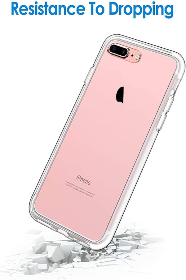 FODRAL TILL APPLE IPHONE 8 PLUS/7 PLUS KLAR SILIKONBAKSIDA
