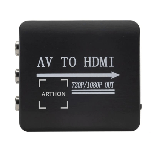 AV CVBS 3x RCA - HDMI -muunnin musta