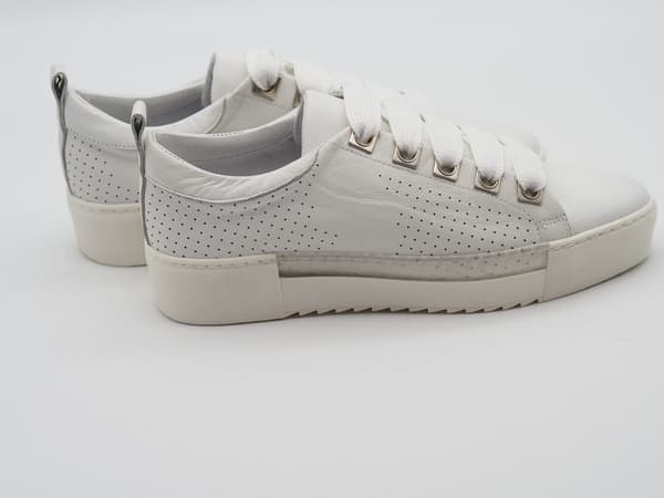 Bronx hvide snøresneakers til dame 38 3L4G8*