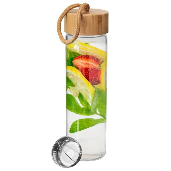 Glas vandflaske med si 450 ml