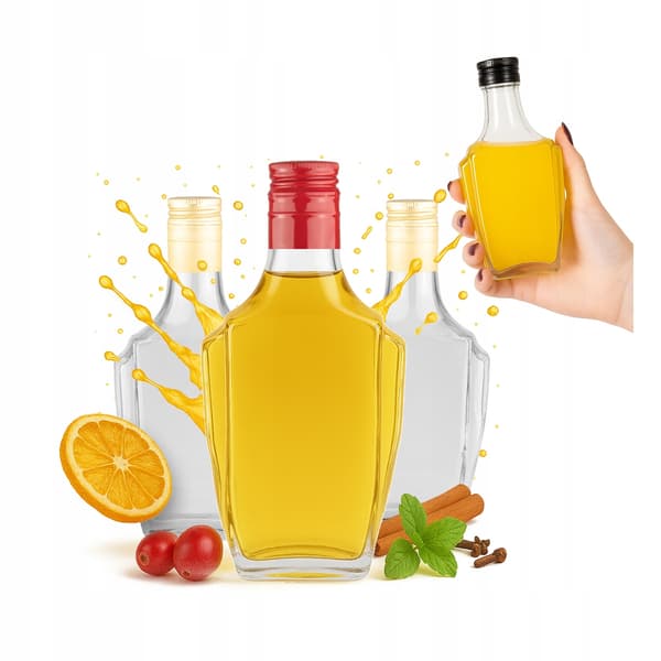 20x NOBEL glasflaskor 250ml + kork för likörer, viner, presenter