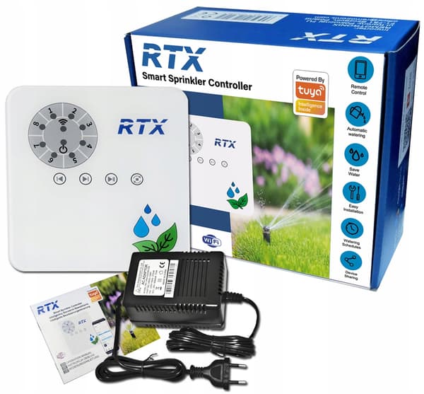 RTX TUYA WiFi 8-ZONE Havevandingscontroller TIMER & VEJR