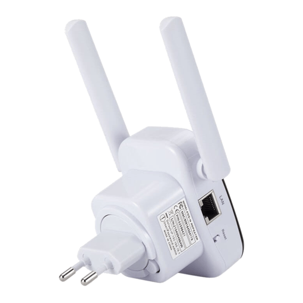 Signalforstærker Wi-Fi Repeater LAN 300Mbps 2 antenner Range Extender rækkevidde