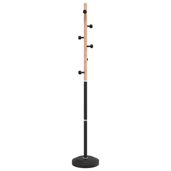 vidaXL stående knagerække sort 177 cm malet jern