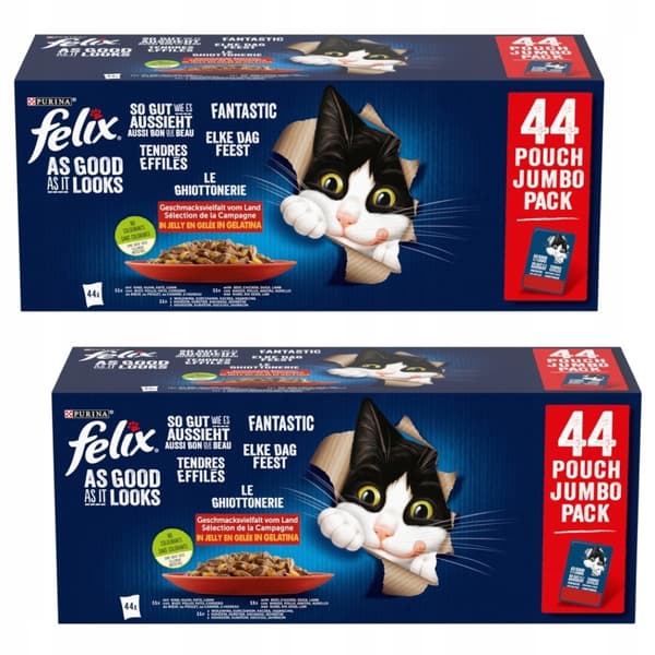 Purina Felix Fantastisk vådfoder til katte 44 x 85 g