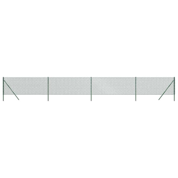 vidaXL Nätstängsel, Grönt, 0,8x10 m
