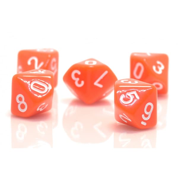 D10 RPG terning ti-sidet orange terning 0-9