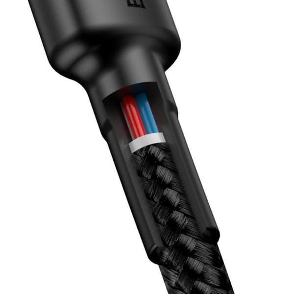 Baseus Cafule PD 2.0 QC 3.0 USB-C - USB-C PD -kaapeli 60W 1m (musta-harmaa)