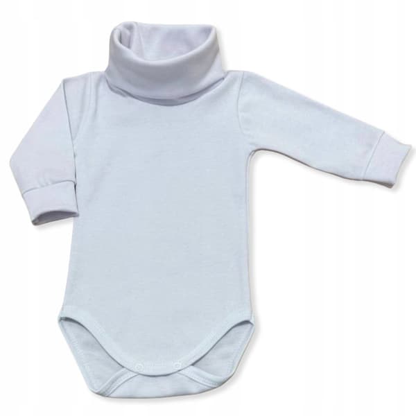 børnebody med turtleneck 98 langærmet hvid