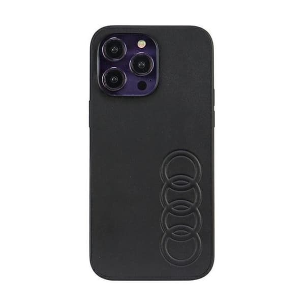 Audi Syntetisk Læder - iPhone 14 Pro Max Etui (Sort)