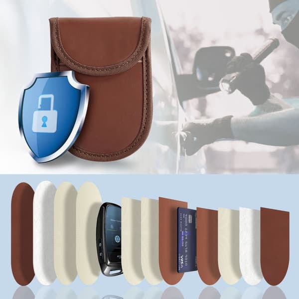 FARADAY TECH-PROTECT KLR100 ETUI NØGLEFRI RFID SIGNALBLOKKER ESPRESSO