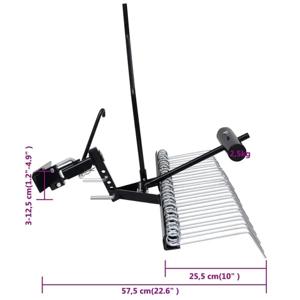 vidaXL Åkgräsklippare Vertikalskärare, 109 cm