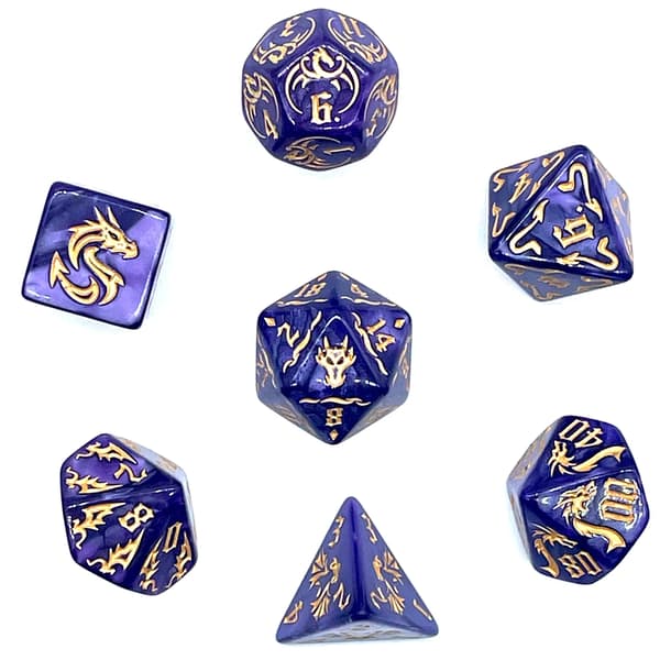 Eärendil RPG-tärningar Set med 7 metalltärningar