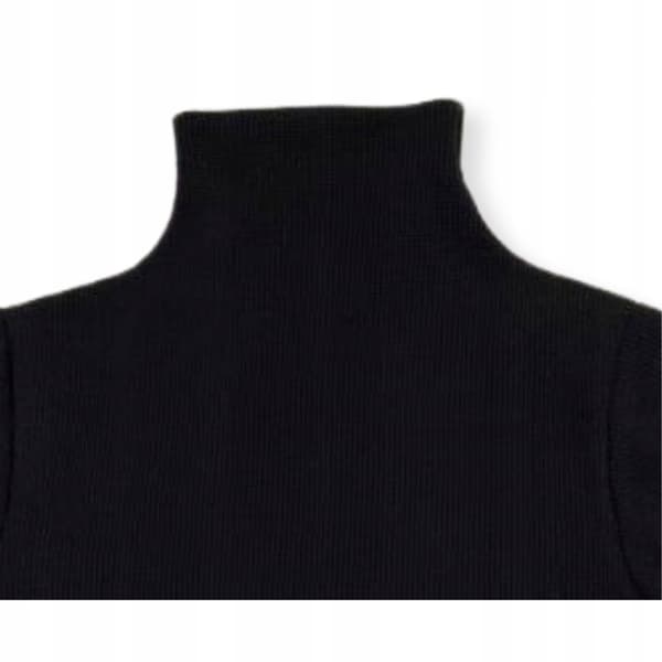 Børne HALV TURTLENECK 104 RIBBET BOMULD ELASTIK DARTOMIK SORT