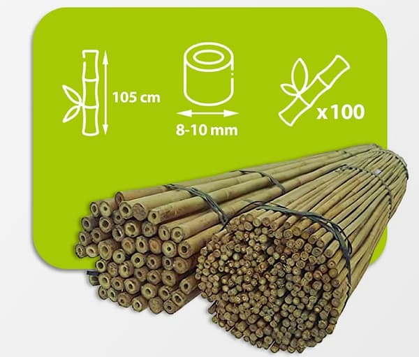 Bambustolpar 105 cm 8/10 mm /100 st/