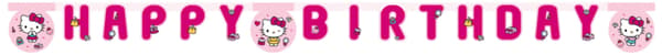Fødselsdagsbanner HELLO KITTY Festguirlande 200 cm