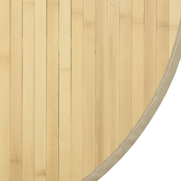 vidaXL Pyöreä Matto, Vaalea Luonnonvärinen, 80 cm, Bambu