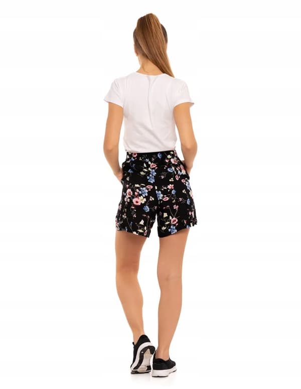 Dameshorts med elastisk talje, viskose, løstsiddende, klassisk mønster, MORAJ M