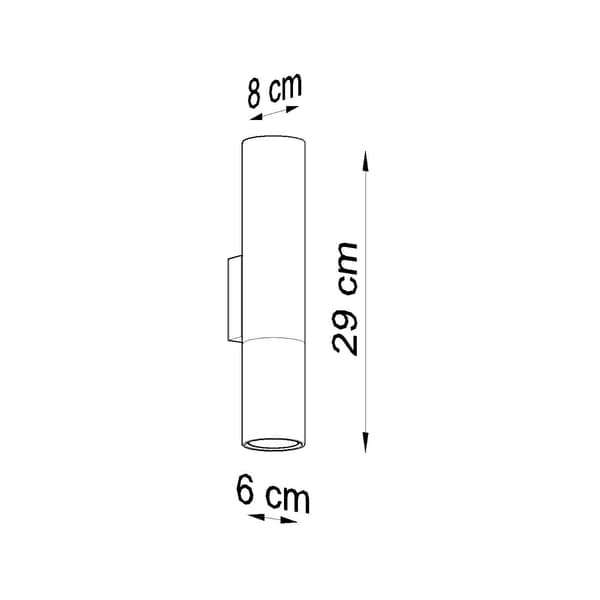 VÆGLAMPE LOOPEZ 2 GU10 SORT SOLLUX SL.0938