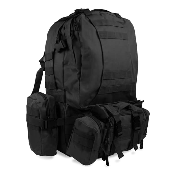 Offlander överlevnadsryggsäck i svart, 38 liter, kombo