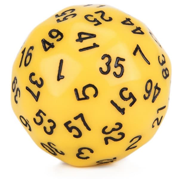 RPG terninger 60-sidet gul