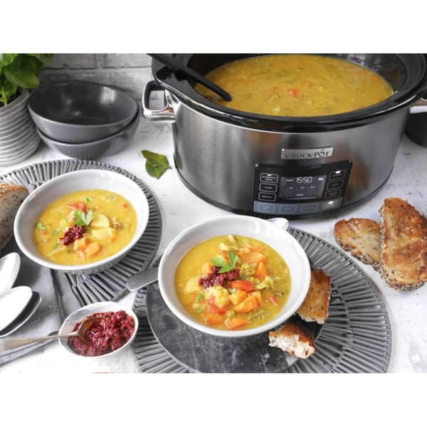 Crock-Pot CSC066X silverfärgad långkokare, 5,6 l, 240W, programmerbar