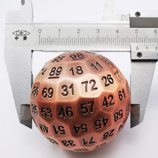 Oscar's Heart RPG Terning Metal Hundred-Sided Terning K100