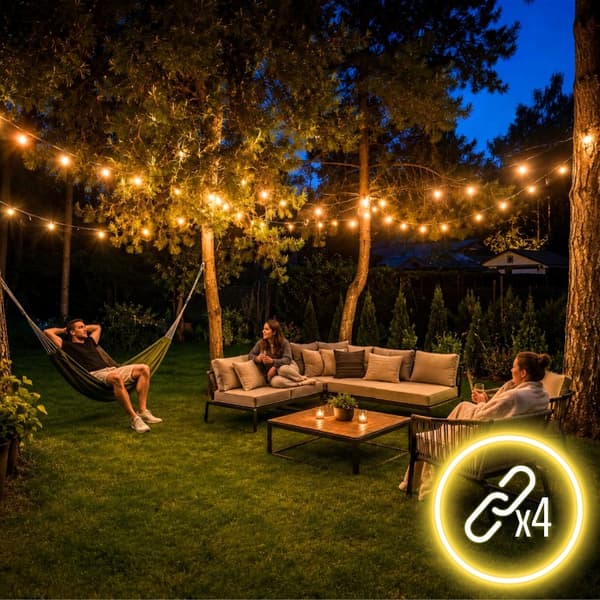 LED SOLUTION - Havegirlande - 10m 10LED - Sol
