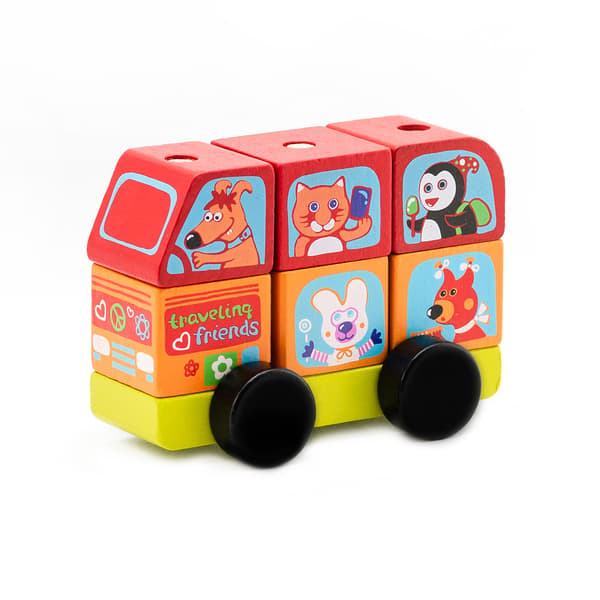 MINI LASTBIL BUSS BIL TRÄDJUR HJUL