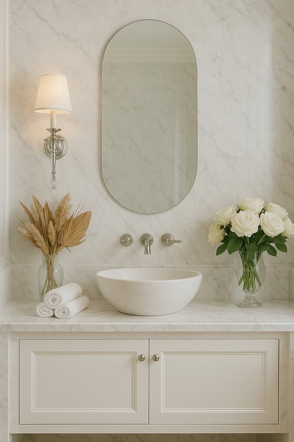 Spegel Oval Klassisk 80x100 Silver Oregelbunden Form Aria