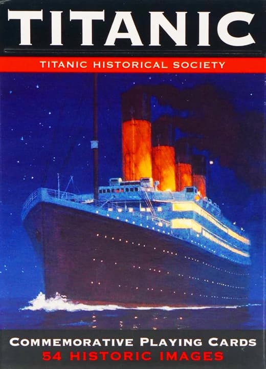 PIATNIK TITANIC -pelikortit puulaatikossa