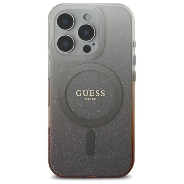Guess IML Glitter Gradient MagSafe - iPhone 16 Pro-skal (brunt)